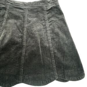 ALTAR'D STATE | Women's Small Gray Corduroy Mini Skirt Scalloped Tulip‎ Hem